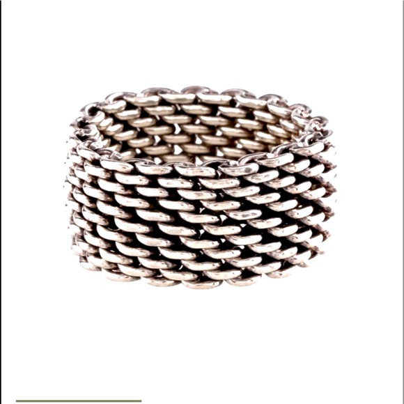 Tiffany & Co. Jewelry - Tiffany Sterling Silver Mesh Ring